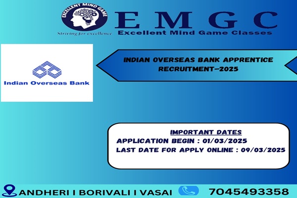 Indian Overseas Bank (IOB) Apprentice Recruitment 2025